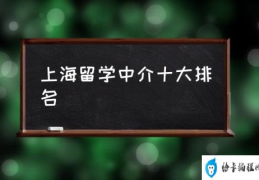 上海留学中介十大排名(上海有哪些比较好点的留学机构？)