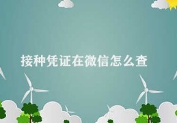 接种凭证在微信怎么查(微信查看接种凭证步骤)