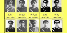 57位开国上将排名(中国上将军衔名单)