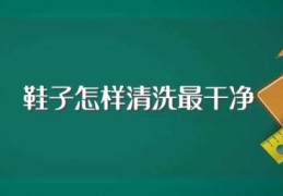 鞋子怎样清洗最干净(鞋子清洗最干净的方法)