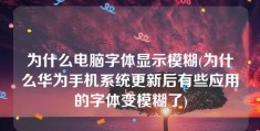 为什么电脑字体显示模糊(为什么华为手机系统更新后有些应用的字体变模糊了)