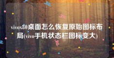 vivox80桌面怎么恢复原始图标布局(vivo手机状态栏图标变大)