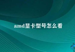 amd显卡型号怎么看(如何查看AMD显卡型号)