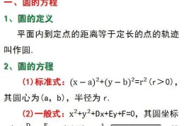 圆的方程的题型及处理方法(高中数学圆的方程题型及处理方法)