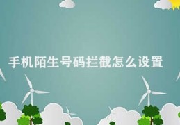 手机陌生号码拦截怎么设置(设置陌生号码拦截)