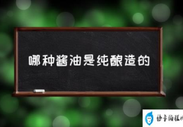 哪种酱油是纯酿造的(什么酱油是纯粮食做的？)