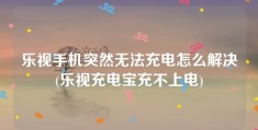 乐视手机突然无法充电怎么解决(乐视充电宝充不上电)