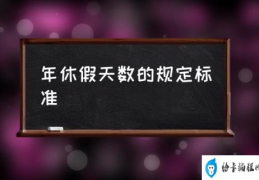 年休假天数的规定标准(年假计算方法？)