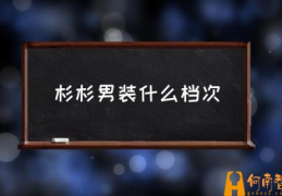 杉杉男装什么档次(杉杉男装是一线品牌吗？)