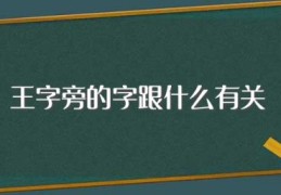 王字旁的字跟什么有关(王字旁的由来)