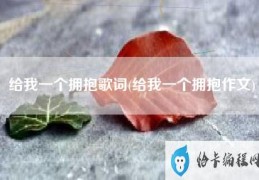 给我一个拥抱歌词(给我一个拥抱作文)