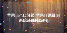 苹果4ios7.1.2降级(苹果11更新160系统还能降级吗)