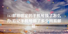 163邮箱绑定的手机号换了怎么办(忘记手机号绑了多少网易邮箱)