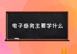 电子商务是做什么的？(电子商务主要学什么)