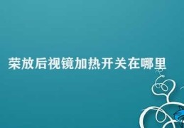 荣放后视镜加热开关在哪里(荣放后视镜加热开关位置及使用方法介绍)