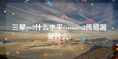 三星gw3什么水平(vivonex3传感器是什么)