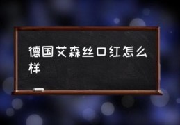 德国艾森丝口红怎么样(小众平价口红？)