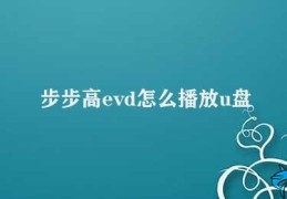 步步高evd怎么播放u盘(步步高EVD如何播放U盘影片)