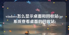 windows怎么显示桌面和回收站(pe系统查看桌面的回收站)