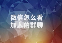 微信怎么看加入的群聊(查看微信群聊信息)