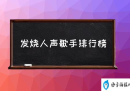 发烧人声歌手排行榜(发烧男歌手排名？)