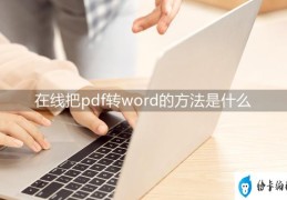 如何在线把pdf转成word(将pdf转换成word最简单方法)