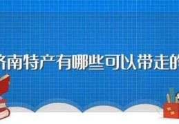 济南特产有哪些可以带走的(济南可以拿走的特产都有什么)