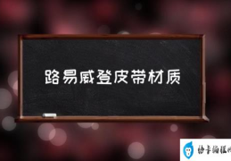 lv皮带价格？(路易威登皮带材质)