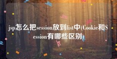 jsp怎么把session放到list中(Cookie和Session有哪些区别)