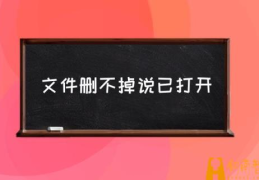 文件夹无法删除怎么办？(文件删不掉说已打开)