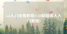 cad入门全集教程(CAD制图新人入门教程)