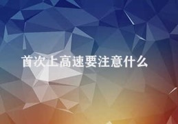 首次上高速要注意什么(驾驶高速需谨慎)