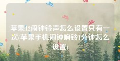 苹果12闹钟铃声怎么设置只有一次(苹果手机闹钟响铃1分钟怎么设置)