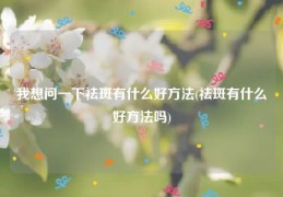 我想问一下祛斑有什么好方法(祛斑有什么好方法吗)