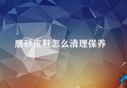 磨砂皮鞋怎么清理保养(如何保养磨砂皮鞋)