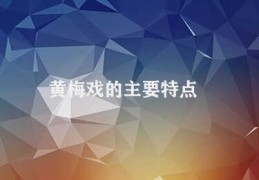 黄梅戏的主要特点(黄梅戏的独特风格)