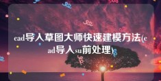 cad导入草图大师快速建模方法(cad导入su前处理)