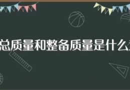 汽车总质量和整备质量是什么意思(汽车总质量和整备质量意思是什么)