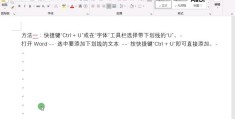 word怎么直接加下划线(word下划线怎么打)