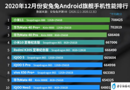 5g手机排行榜2021前十名(手机性能排行榜最新)