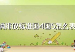 车辆排放标准国4国5怎么表示(有什么特点)