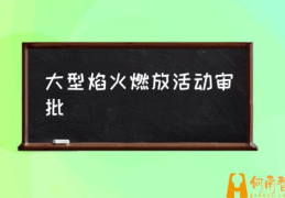 烟花燃放规定？(大型焰火燃放活动审批)