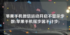 苹果手机微信运动开启不显示步数(苹果手机摇步器不计步)