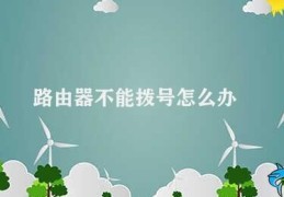 路由器不能拨号怎么办(路由器不能拨号的解决方法)