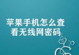 苹果手机怎么查看无线网密码(获取iPhone无线网络密码)