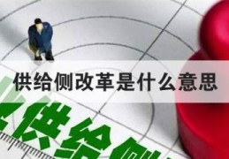 供给侧改革是什么意思(供给侧改革概念解析)