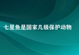 七星鱼是国家几级保护动物(七星鱼国家保护策略)