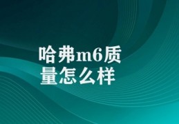 哈弗m6质量怎么样(哈弗M6安全性能评价)