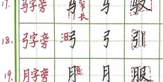 竖折折弯钩怎么写田字格（又长又窄带折钩的偏旁怎么写）