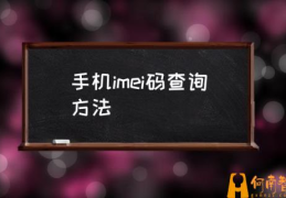 手机ime怎么打开？(手机imei码查询方法)